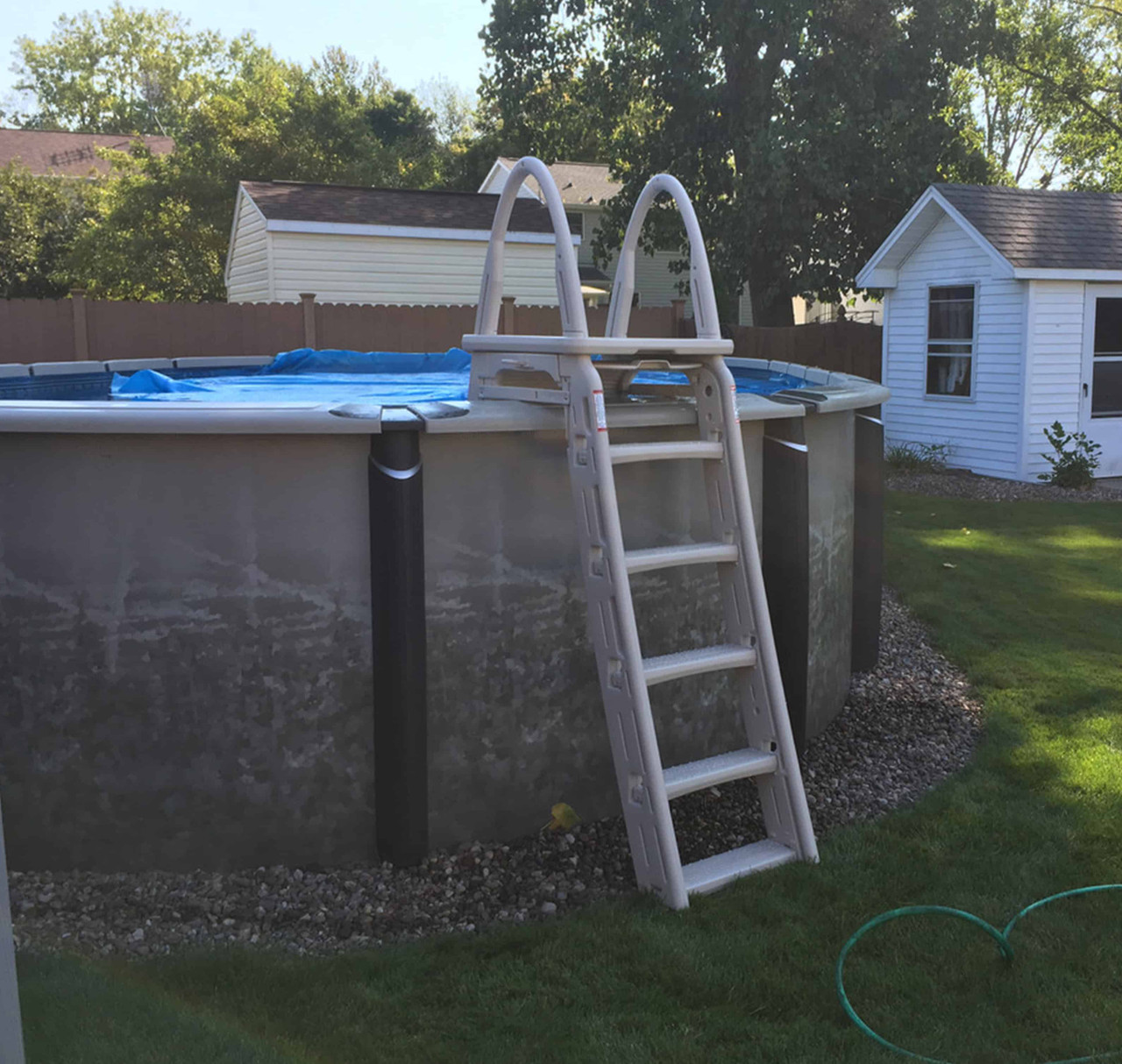 Confer A-Frame Ladder with Roll Guard for Above Ground Pools