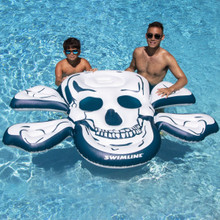 Swimline Skull & Crossbones Island Inflatable Pool Float Island thumbnail 2