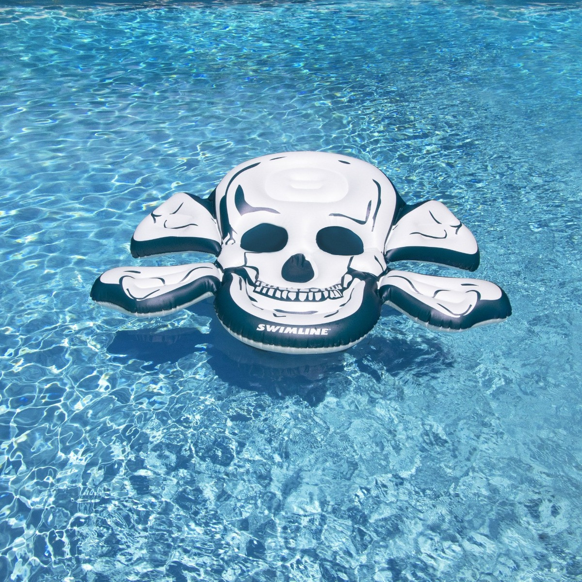 Swimline Skull & Crossbones Island Inflatable Pool Float Island
