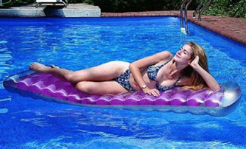 Swimline Deluxe Sun Tanner Mattress 76 Inch Inflatable Pool Float