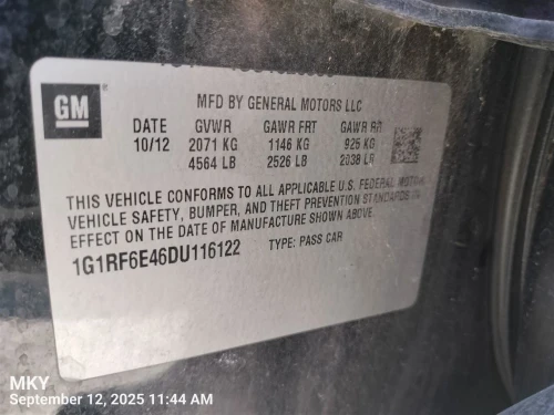 2011-2015 Chevrolet Volt Passenger Seat Used OEM Airbag