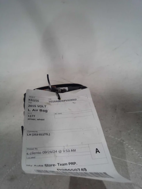 2015 Chevrolet Volt Driver Steering Wheel Used OEM Airbag