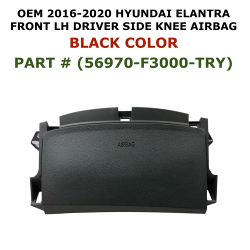 2016-2020 Hyundai Elantra Driver Knee 56970F3000TRY Black Used OEM Airbag