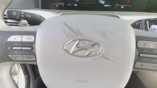 2021 Hyundai Nexo Driver Steering Wheel Gray Used OEM Airbag