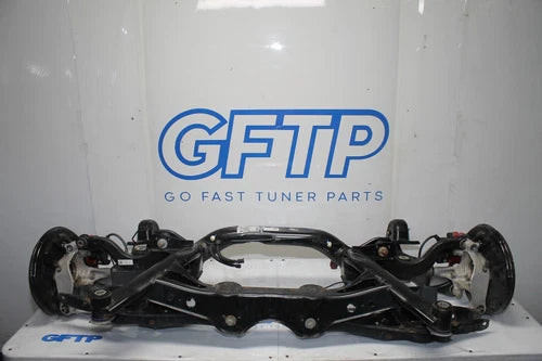 18-22 AUDI RS3 OEM REAR SUBFRAME CRADLE W/ CONTROL ARMS REAR HUBS REAR BRAKES used OEM rear subframe and crossmember