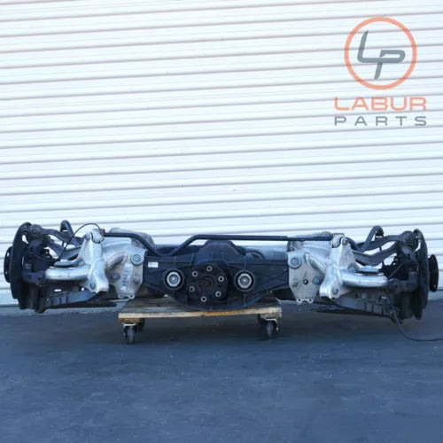 W222 14-17 Mercedes S550 Complete Rear Subframe Differential Control Arms EN247 used OEM differential and carrier assembly