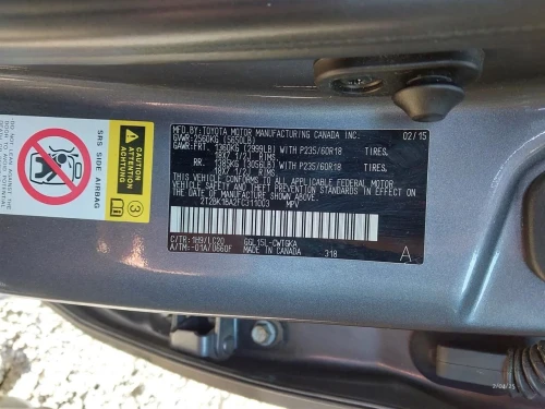 2014-2015 Lexus RX350 Passenger Airbag North America Built Used OEM Airbag