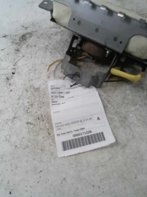 2014 Infiniti Q50 Passenger Dash Black Used OEM Airbag