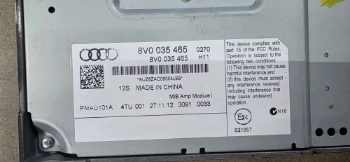 Audi S3 8V0035465 Bang & Olufsen Used OEM Audio Amplifier