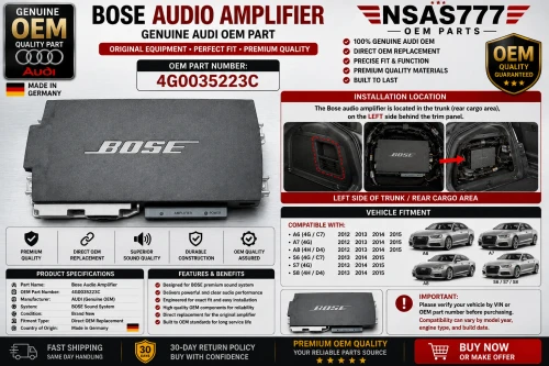 2012-2015 Audi S6 4G0035223C Bose Used OEM Audio Amplifier