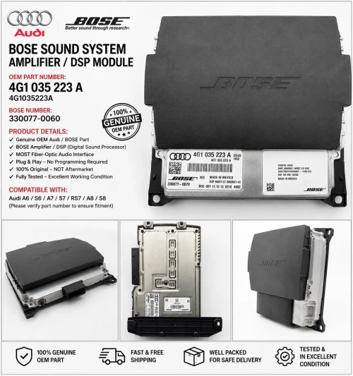Audi S7 4G1035223A Bose DSP Used OEM Audio Amplifier