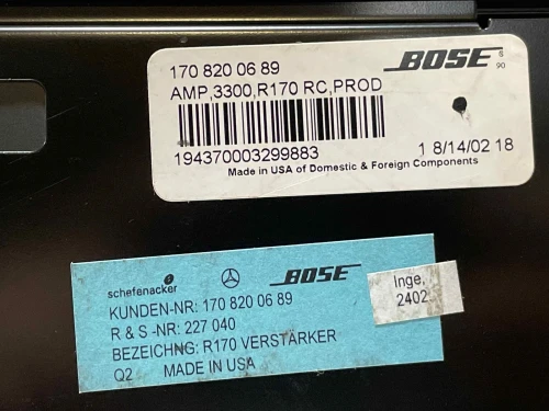 2003 Mercedes-Benz Part Number Fitment 1708200689 Bose Used OEM Audio Amplifier