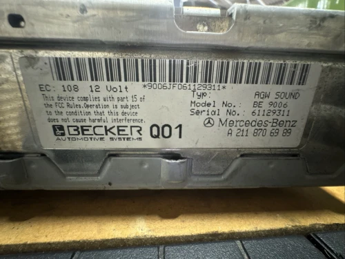 2003-2009 Mercedes-Benz E63 2118706989 Becker W211 Used OEM Audio Amplifier