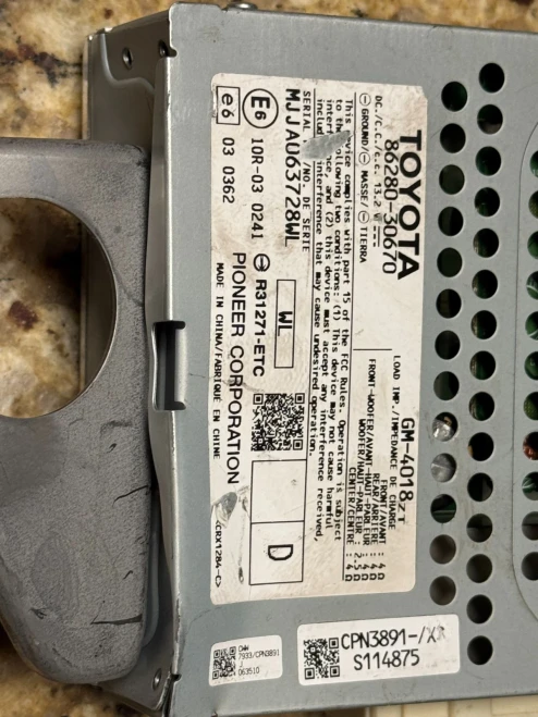 2014 Lexus GS350 8628030670 Pioneer Used OEM Audio Amplifier