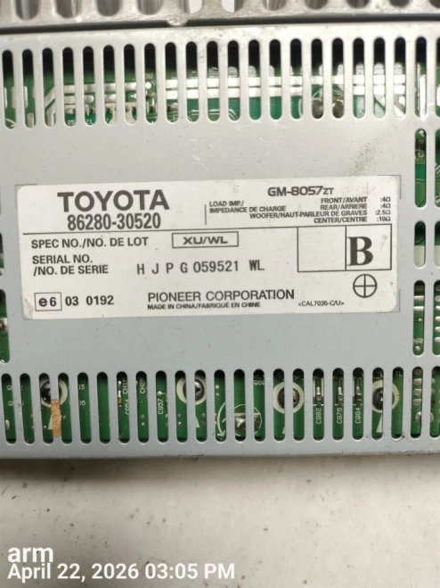 2007-2009 Lexus GS350 8628030520 Used OEM Audio Amplifier
