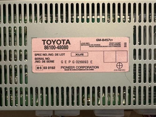 2006-2009 Lexus 8610048080 Used OEM Audio Amplifier