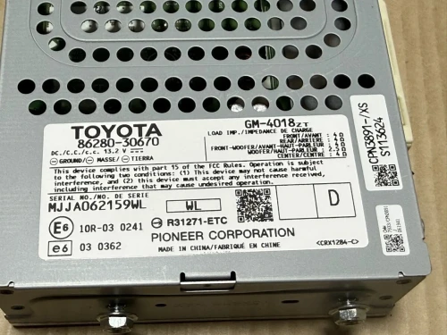 Lexus GS350 8628030670 Pioneer Used OEM Audio Amplifier