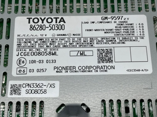 2010-2011 Lexus LS460 8628050300 Pioneer Used OEM Audio Amplifier