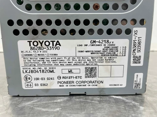 2013 Lexus ES350 8628033190 Pioneer Used OEM Audio Amplifier