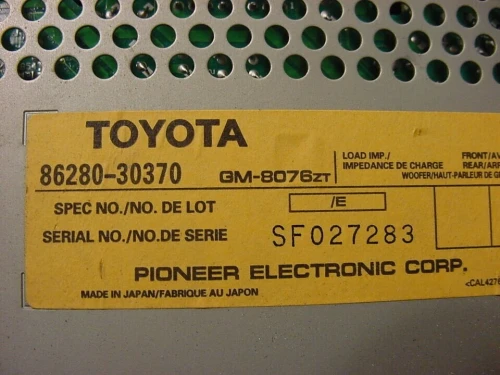 1998 Lexus GS400 8628030370 Used OEM Audio Amplifier