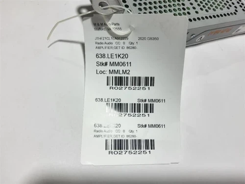 2016-2019 Lexus Used OEM Audio Amplifier