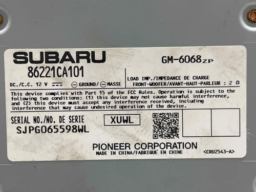 2020 Toyota Toyota 86 86221CA101 Pioneer Used OEM Audio Amplifier