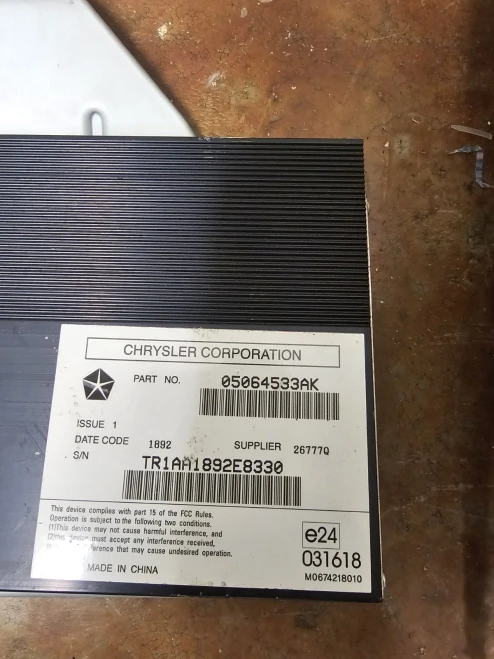 2011 Jeep Grand Cherokee Used OEM Audio Amplifier