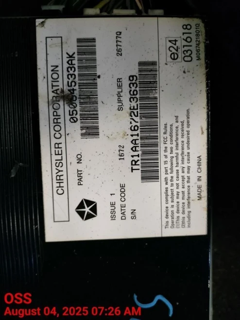 2013 Jeep 05064533AK Used OEM Audio Amplifier
