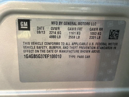 2014 Buick LaCrosse 104764292 Used OEM EVAP Vapor Charcoal Canister