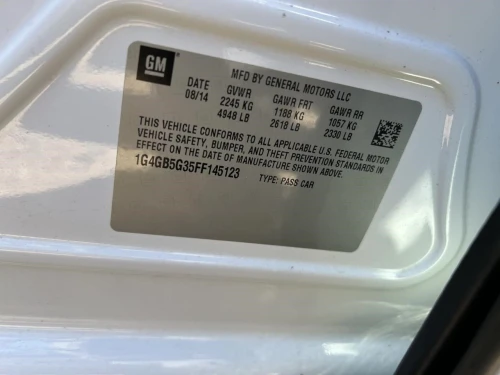 2015 Buick LaCrosse 104773499 Used OEM EVAP Vapor Charcoal Canister