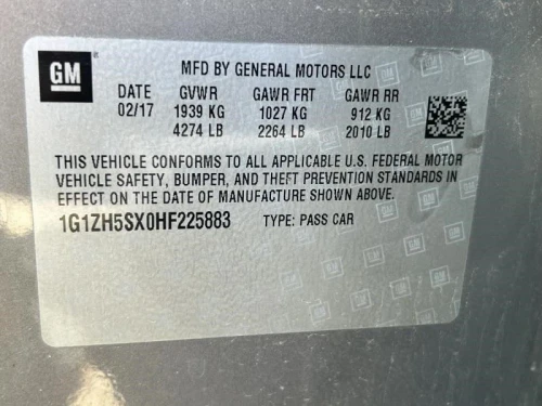 2017 Chevrolet Malibu 104579396 Used OEM EVAP Vapor Charcoal Canister