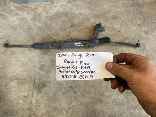 06 07 08 09 LAND ROVER RANGE ROVER L322 OEM STEERING RACK & PINION QEB500480 used OEM rack and pinion