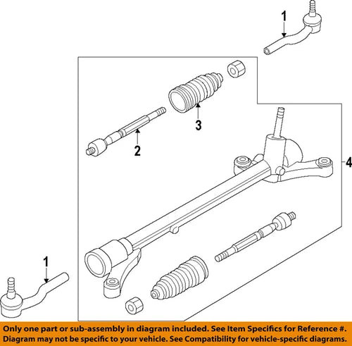MAZDA OEM 11-14 2-Rack And Pinion Complete Unit DF9532110B used OEM rack and pinion
