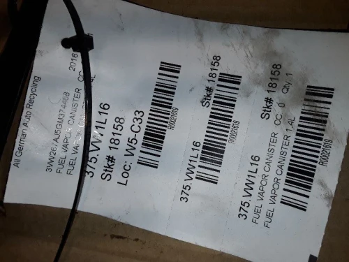 2013-2017 Volkswagen Jetta Used OEM EVAP Vapor Charcoal Canister