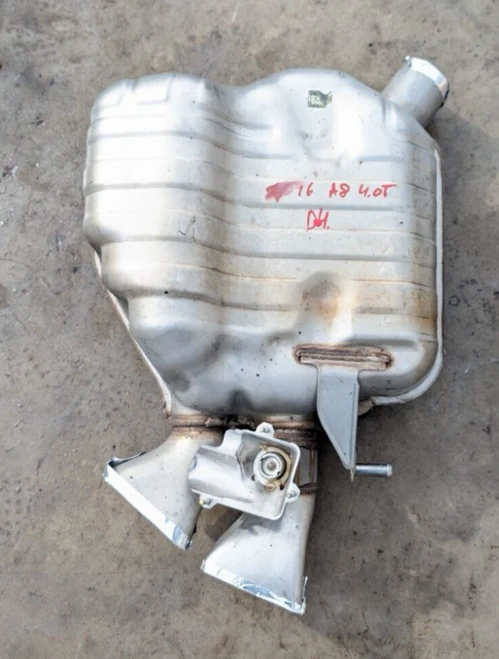2015-2018 Audi S8 4H0253609CB 4.0L Left/Driver Rear Used OEM Exhaust Muffler