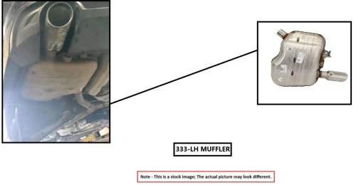 2013 Nissan Maxima 20110ZY71A Left/Driver Used OEM Exhaust Muffler