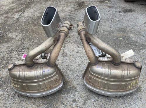 2005 Porsche Carrera 99711115200 99711115100 Left & Right Used OEM Exhaust Muffler