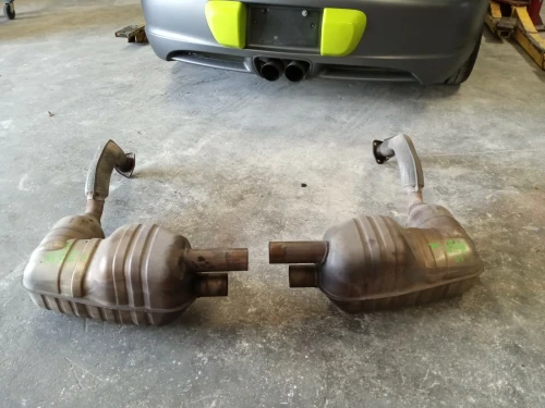 2005-2008 Porsche Cayman 3.4L Left & Right Used OEM Exhaust Muffler