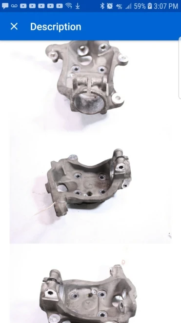 BMW 525i Front Left/Driver Used OEM Steering Knuckle Spindle