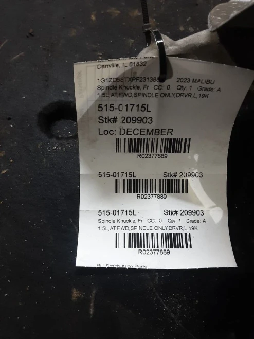 2016-2025 Chevrolet Malibu 2377889 Front Left/Driver Used OEM Steering Knuckle Spindle