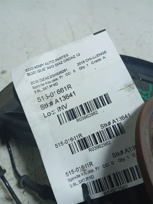 2012-2023 Chrysler 300 3962982 Front Right/Passenger RWD Used OEM Steering Knuckle Spindle