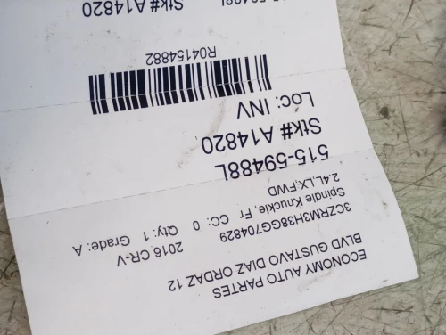 2015-2016 Honda CR-V 4154882 Front Left/Driver Used OEM Steering Knuckle Spindle