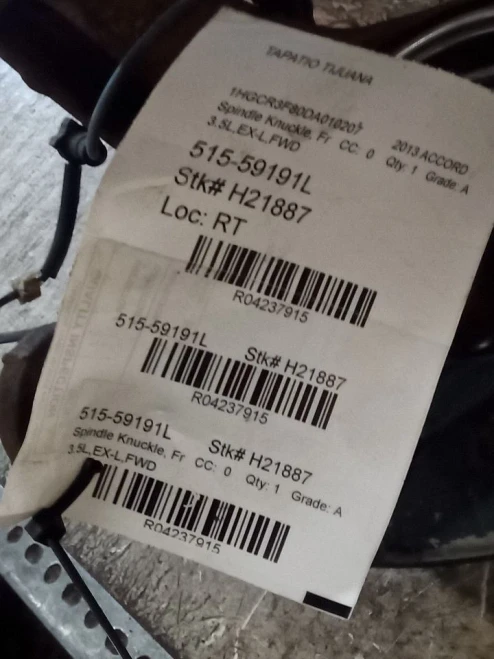 2013-2017 Honda Accord 4237915 Front Left/Driver Used OEM Steering Knuckle Spindle