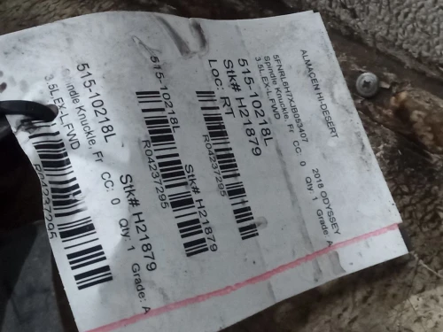 2018-2025 Honda Odyssey 4237295 Front Left/Driver Used OEM Steering Knuckle Spindle