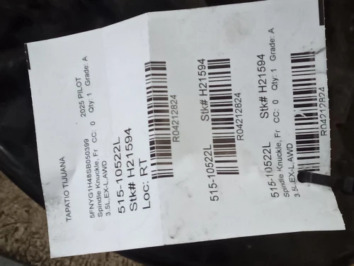 2023-2025 Honda Pilot 4212824 Front Left/Driver Used OEM Steering Knuckle Spindle