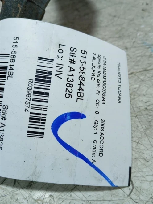 2003-2007 Honda Accord 3987574 Front Left/Driver Used OEM Steering Knuckle Spindle