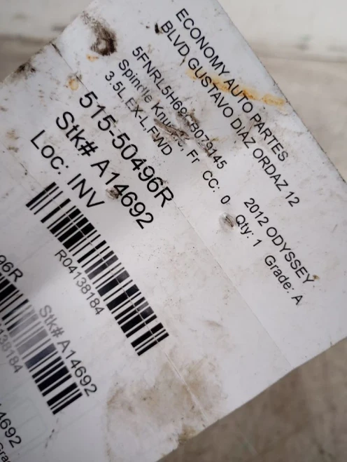 2011-2017 Honda Odyssey 4138184 Front Right/Passenger Used OEM Steering Knuckle Spindle