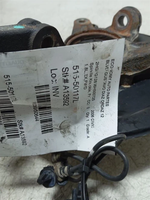 2006-2011 Honda Civic 3950644 Front Left/Driver Hybrid Used OEM Steering Knuckle Spindle