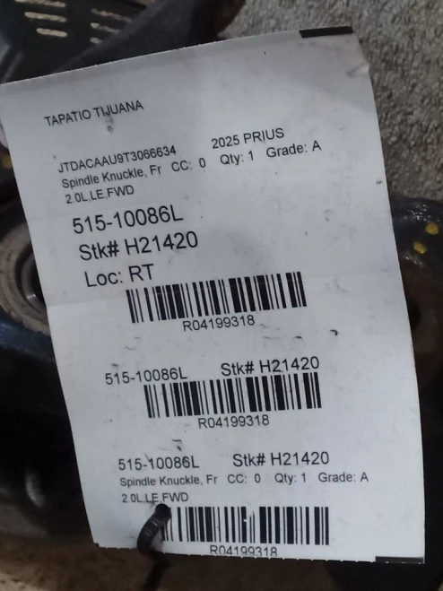 2019-2023 Lexus UX250h 4199318 Front Left/Driver Used OEM Steering Knuckle Spindle