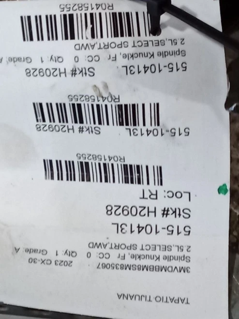 2020-2023 Mazda CX-30 4158255 Front Left/Driver Used OEM Steering Knuckle Spindle